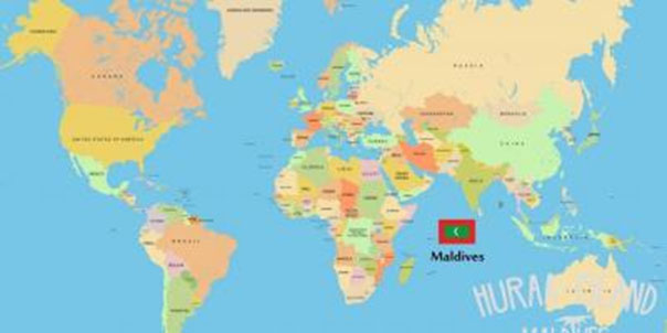 Kaart de Malediven